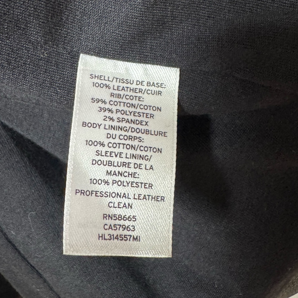 Trouve Women's Black Leather Moto Jacket Draped Front Size Medium - Picture 3 of 6